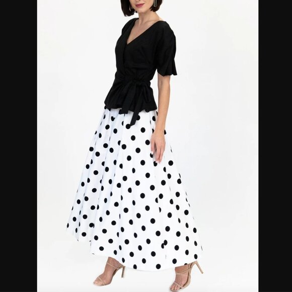 Eva Franco Polka Dot Midi Skirt Small NWT - Picture 6 of 10